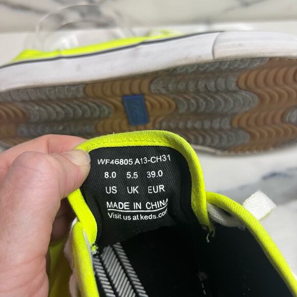 Keds | Women's Florescent Yellow Y2K Low Top Sneakers Sz 8 - Picture 3 of 8